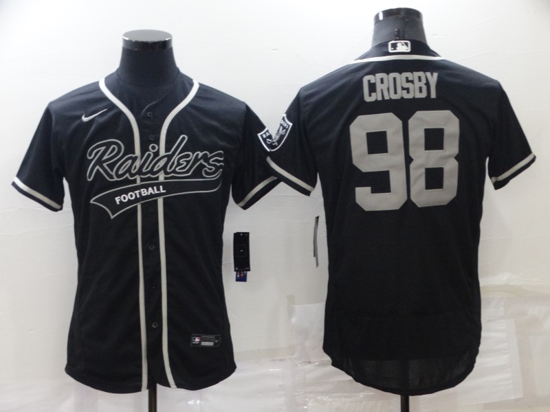 2022 Nike NFL Men Oakland Raiders #98 Crosby black Limited jerseys->oakland raiders->NFL Jersey